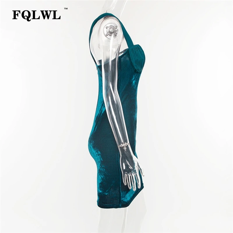 FQLWL, бархатное сексуальное облегающее мини-платье, женское короткое платье без рукавов с открытой спиной, женские Клубные вечерние платья, элегантное платье
