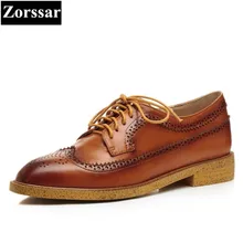 Туфли-оксфорды из натуральной кожи на плоской подошве, Женская Винтажная обувь с перфорацией типа «броги», брендовая Дизайнерская обувь, модная женская обувь в британском стиле, s удобные мужские мокасины