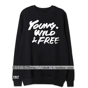 

Spring autumn kpop bap b.a.p young wild&free printing o neck sweatshirt for men women fashion pullover hoodie moletom