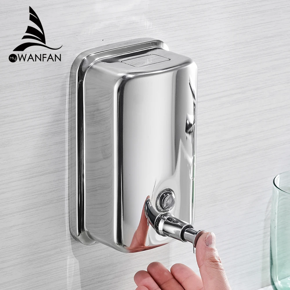 

Liquid Soap Dispensers Wall Sabonet 304 Stainless Steel Wall Mounted Bathroom Liquid Hand Soap Dispenser Kitchen Fitting 18020