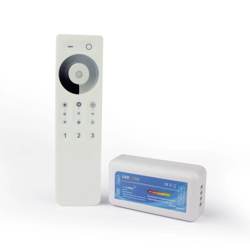 

DC12V-24V,2.4G 3 Zone Single Color Touch Remote led dimmer with Receiver LED controller for led strip light lamp LED module