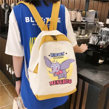 

Small Fresh Backpack women's Shoulder Bag Net Red With Dumbo Joker Fashion Canvas Ins Japanese Schoolbag