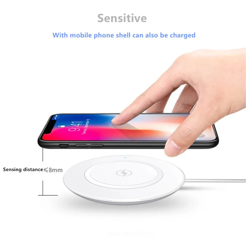 !ACCEZZ 5W QI Wireless Charger Pad For Samsung S8 S7 S9 Plus Note8 LED Cooling Vent Charger For iPhone X 10 8 Plus Charging Pad (6)
