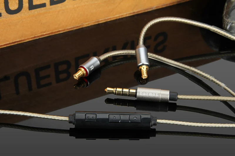 Earmax 3,5 мм для A2DC кабель для наушников HIFI посеребренный аудио провод с микрофоном для LS50/70E40/50/LS200/300 для ATH-CKR100/ATH-CKR90