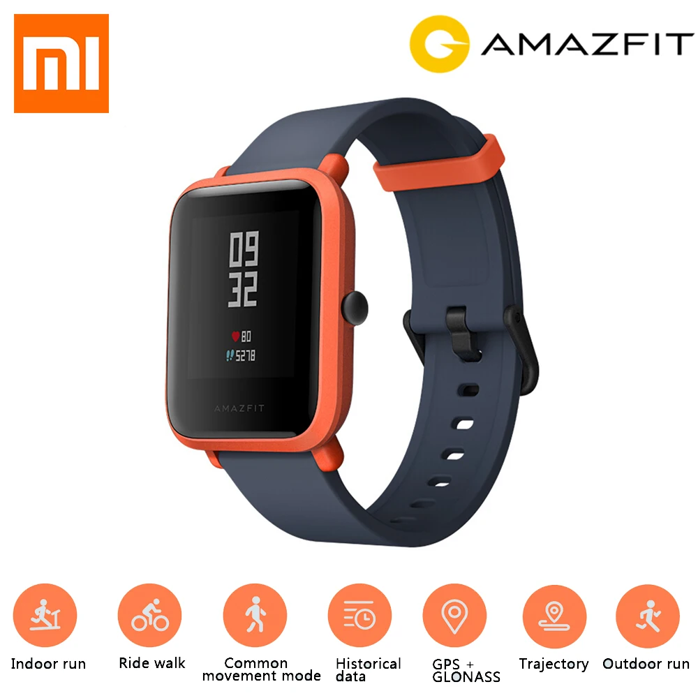 

English Version Xiaomi Huami Amazfit Bip Smart Watch GPS Gloness Smartwatch Smart-watch Watch Bluetooth 4.0 45 Days Standby IP68