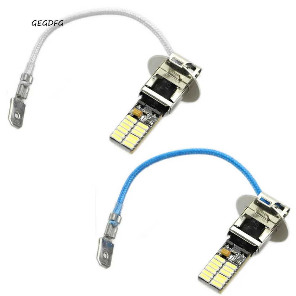 24 SMD 4014 H3 6500K HID Белый светодиодный фонарь для противотуманных фар или