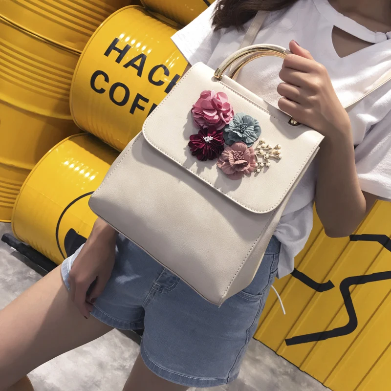 Designer Flower Women Backpack Small High Quality Beading School Bags For Girls multifunctional backpack (12)