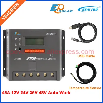 

PWM 45A 45amp solar portable power bank charger controller VS4548BN USB cable+temperature sensor EPEVER series