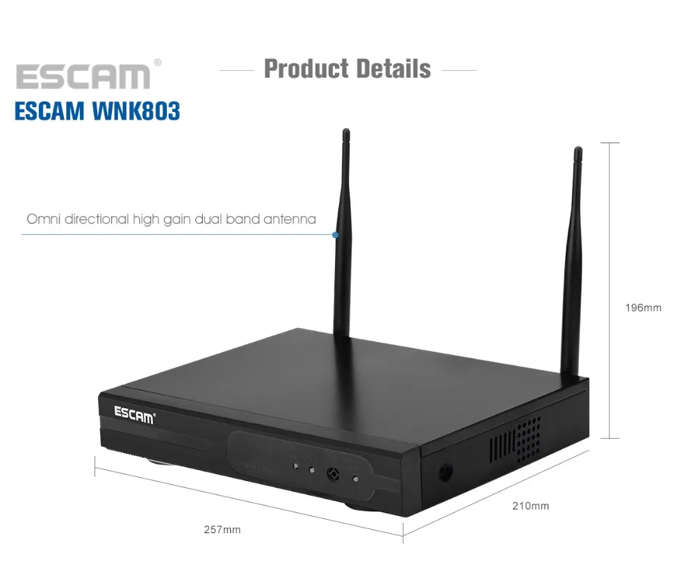 ESCAM WMK803 720 P 8CH Беспроводной WI-FI IP Камера и WI-FI NVR комплект