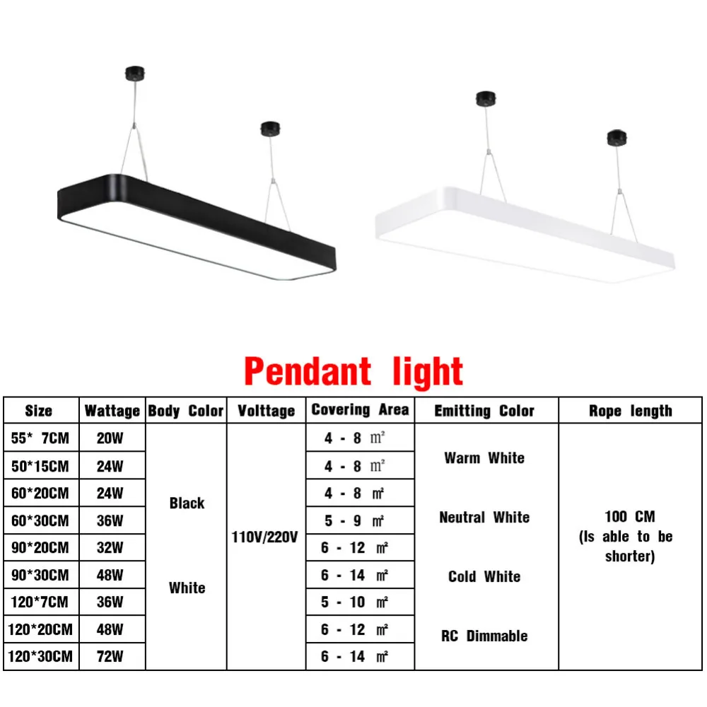  LED Modern Ceiling Light Lamp dimmable Surface Mount Panel Rectangle Lighting Fixture Bedroom Livin - 32445613098