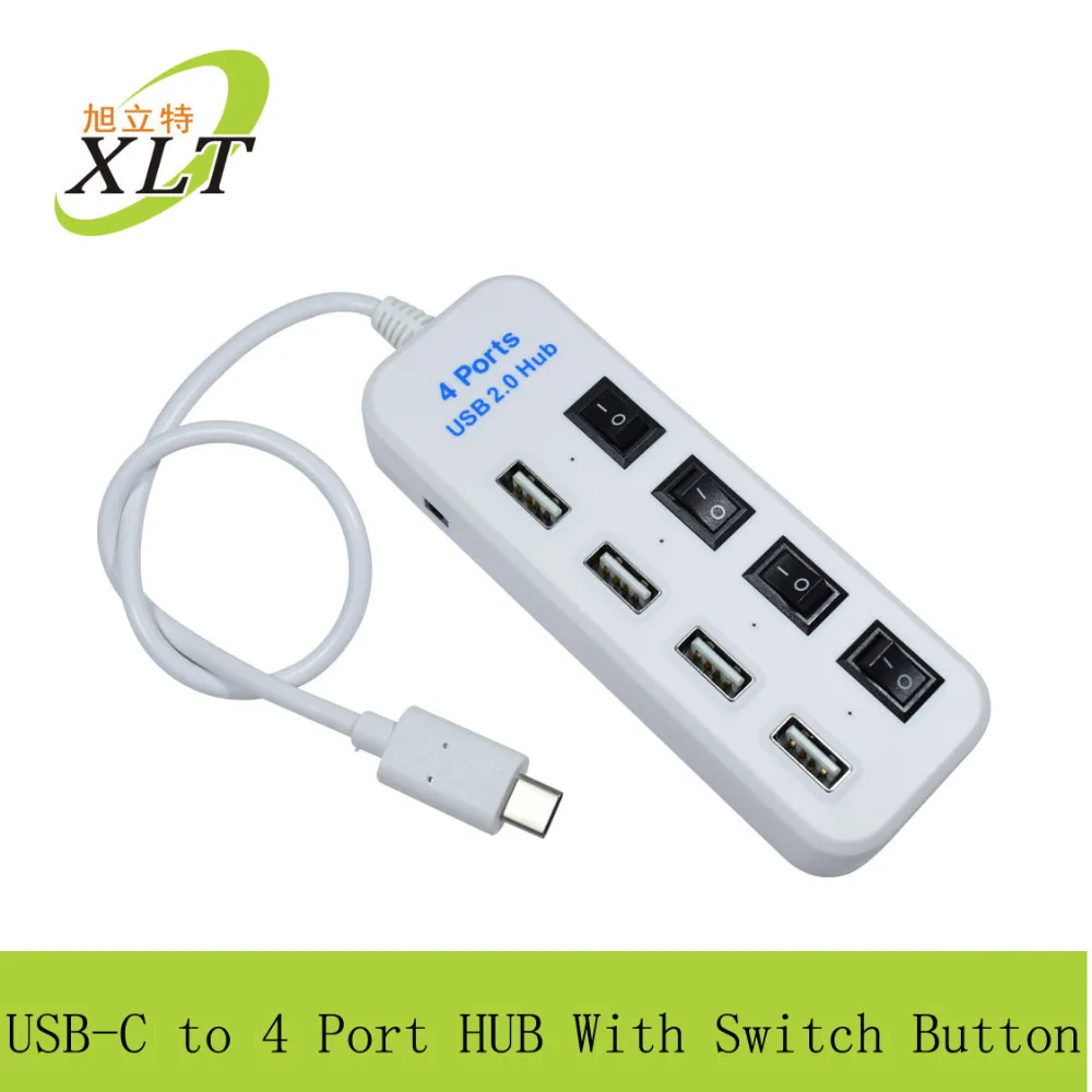 Usb-c к USB 2.0 4 разъём(ов) концентратор с переключить кнопка 3.1 тип-с несколько адаптер