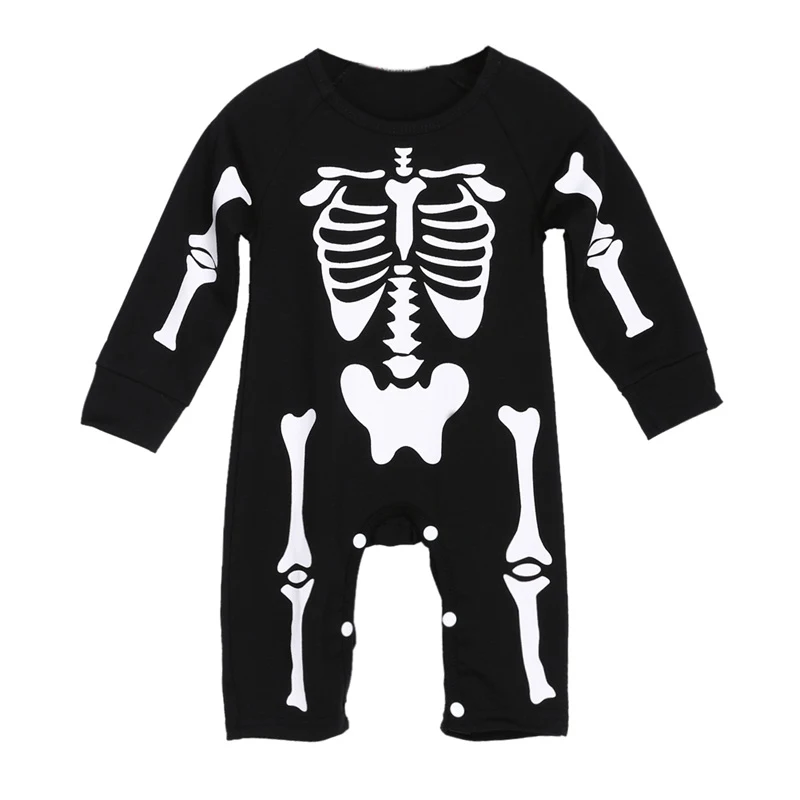 Baby Rompers 2017 New Spring Autumn Newborn Babies Skull Print Jumpsuit