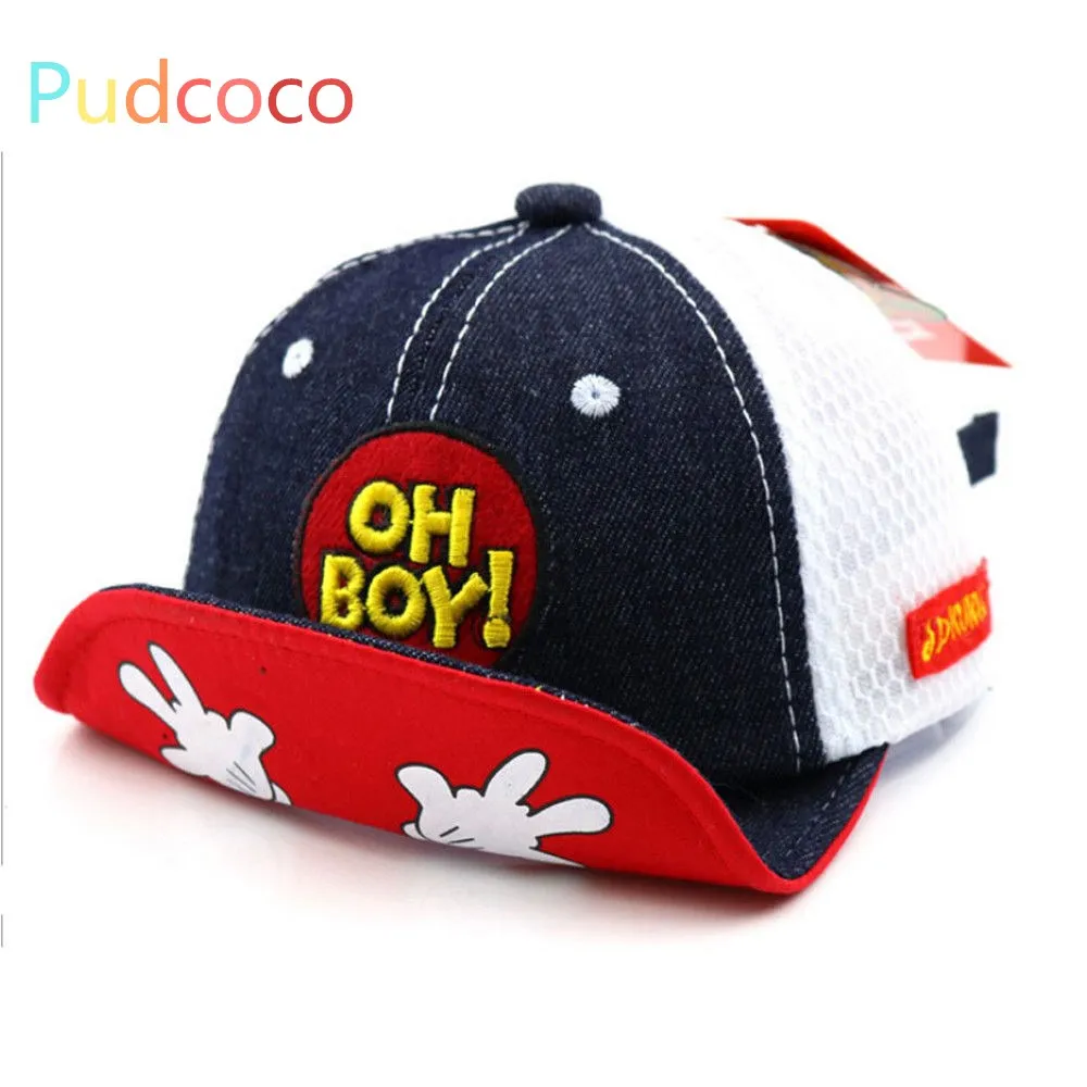 Baby Boy Girl Kids Baseball Cap Peaked Visor Cap Snapback Adjustable