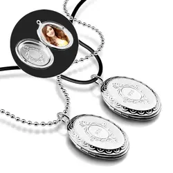 Мода 925 Серебро Фото box ожерелье. Твердые серебряные женские длинные цепочки. DIY Фото пара ожерелье серебряные ювелирные изделия