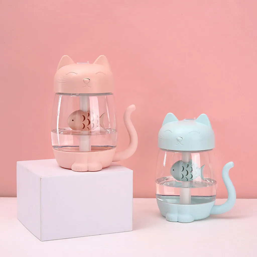 

Summer Cute Cat Essential Oil Diffuser LED Aromatherapy Humidifier With USB inte oil Aromatherapy cool mist maker for Office Hom