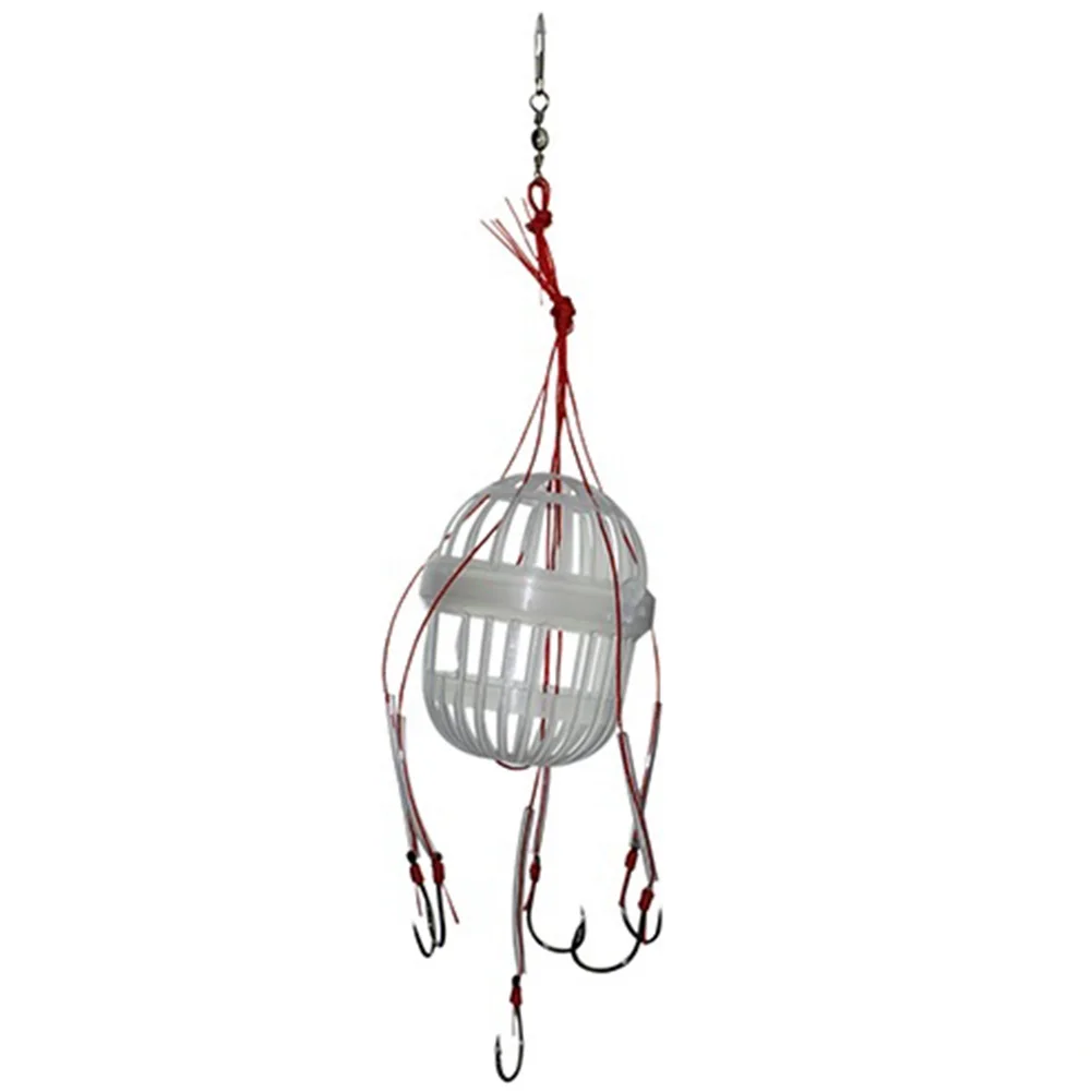 1pcs with 6 Strong Fishing Hooks Carbon Steel Plastic Carp Fishing Fishhooks Fishing Tackle Sea Monster