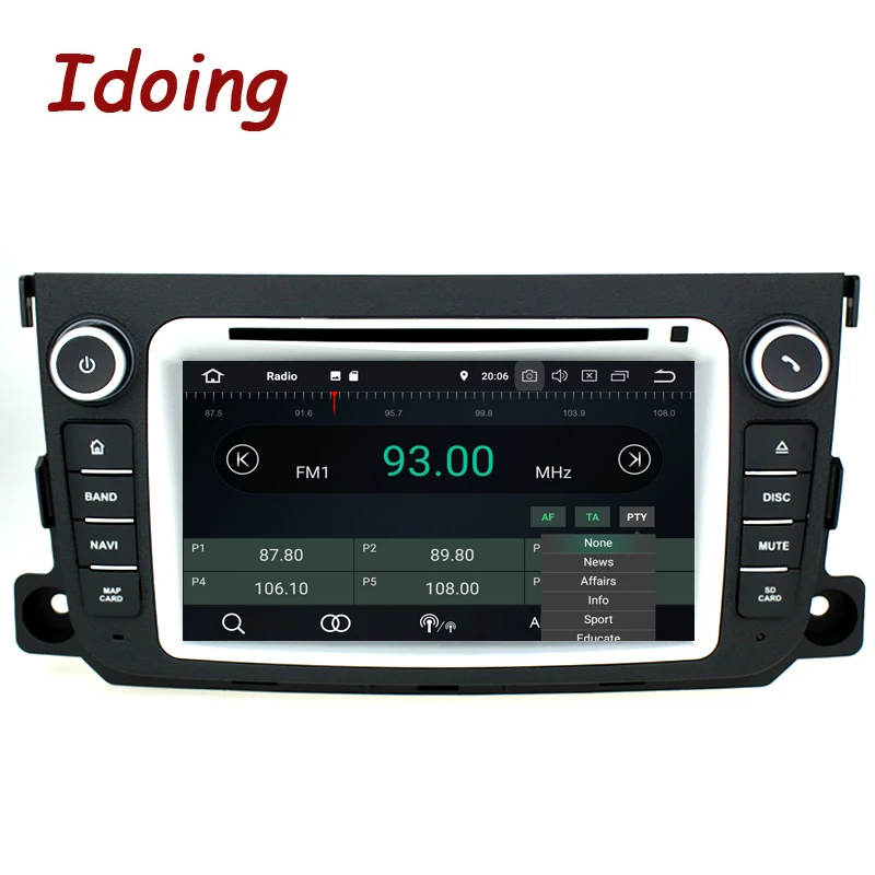 Flash Deal Idoing 7"Octa Core 2Din Andriod9.0 Car Radio GPS DVD Multimedia Player 4G+32G For Mercedes-Benz Smart IPS Screen Navigation WIFI 1
