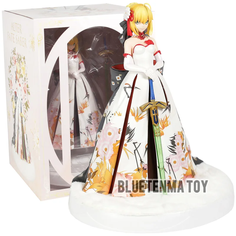 

Anime Fate Stay Night Saber Altria Pendragon Kimono Dress Ver. PVC Figure Collectible Model Toy with Light