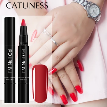 

CATUNESS Poly Gel Primer Long-lasting Colored Acrylic Nails One Step 3 In 1 Nail Pen Enamel Semi Permanent Rainbow Nail Polish