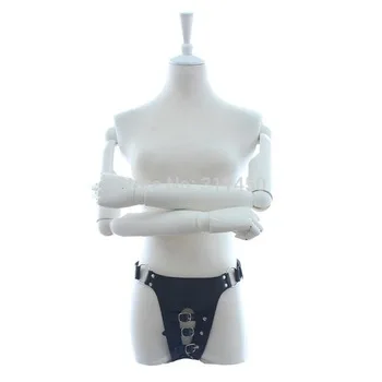 Sexy Leather Mens Jock with Front Restraint Strap Buckles, Male Cock Harness Underwear Thong Fetish Lingerie