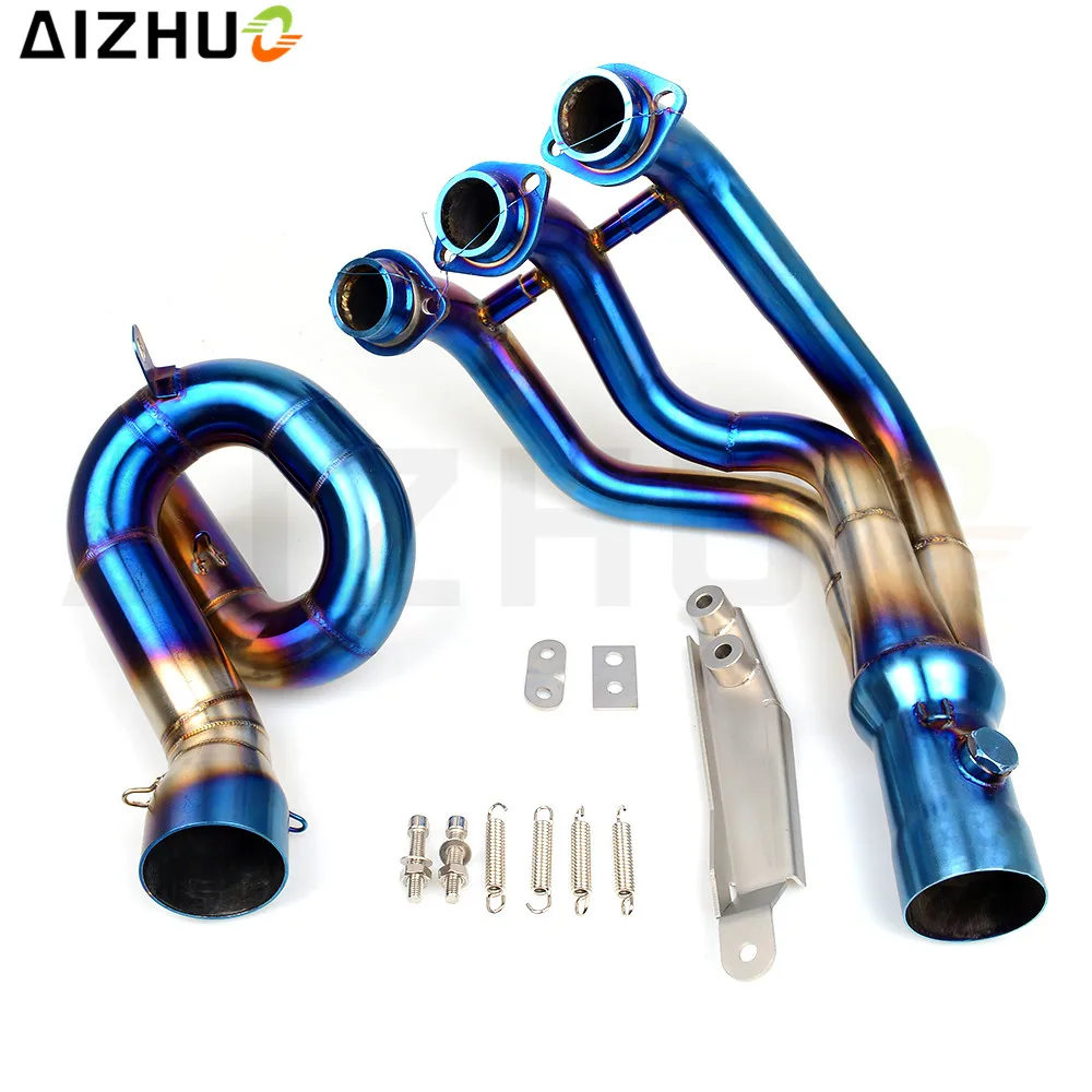 MT 09 Motorcycle Middle Exhaust Pipe Modified Stainless Steel Motor
