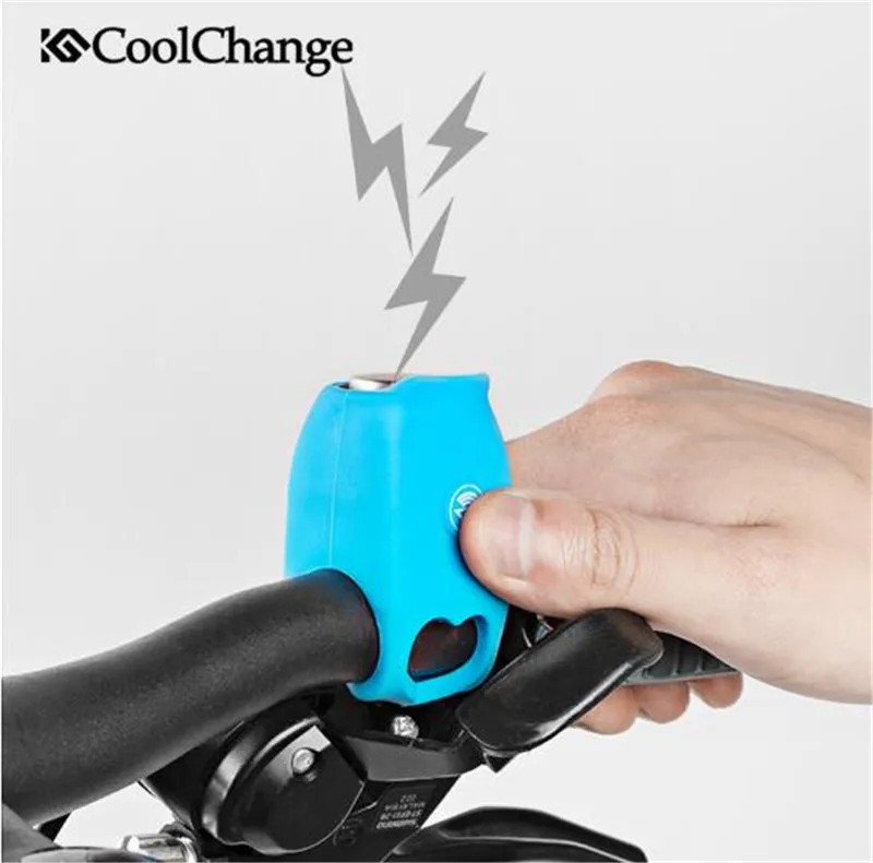 

CoolChange Bicycle Bell Handlebar Mounting Cycling Horn Bell Waterproof 360 Rotatable Electric Horn Silica Gel Bike Shell