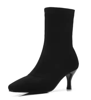 

Ladies Chaussure Women Gladiator Shoes Woman Zapatos Mujer Sapato Ankle Boots Thin High Heels Pumps Booties Slip On XZ181226