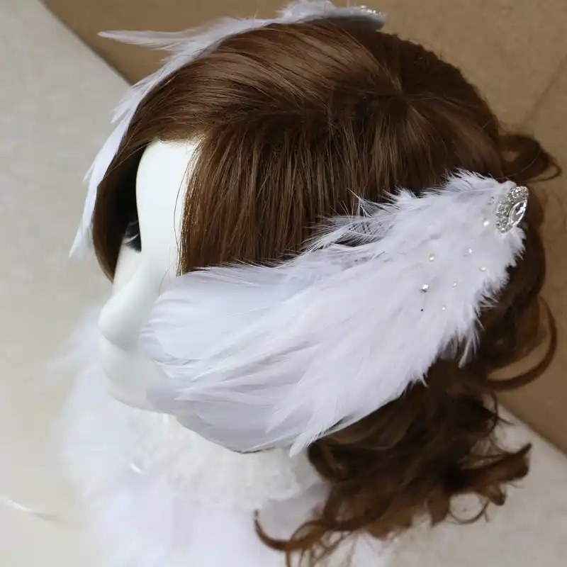 2020 Elegant Women Perform Angel Banquet Feather Headwear Ornament