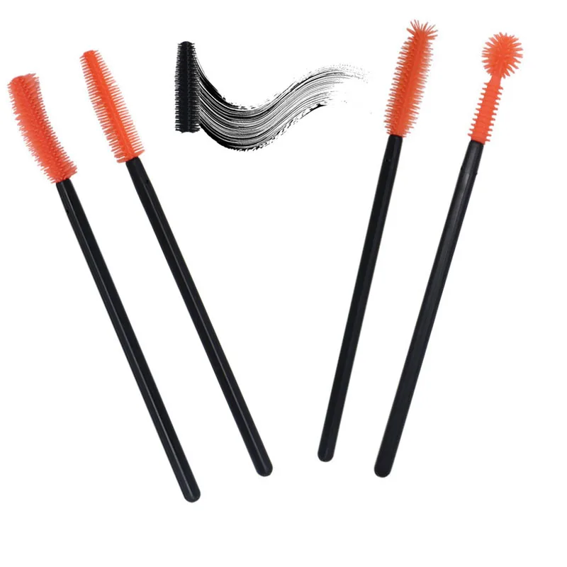 Capa de Silicone Escova de Sobrancelha Prémio Maquiagem Cores Cílios Pente Escova Mascara Varinhas Extensão Ferramenta Make up Tools 2 3 Cheap Aplicador de sombra