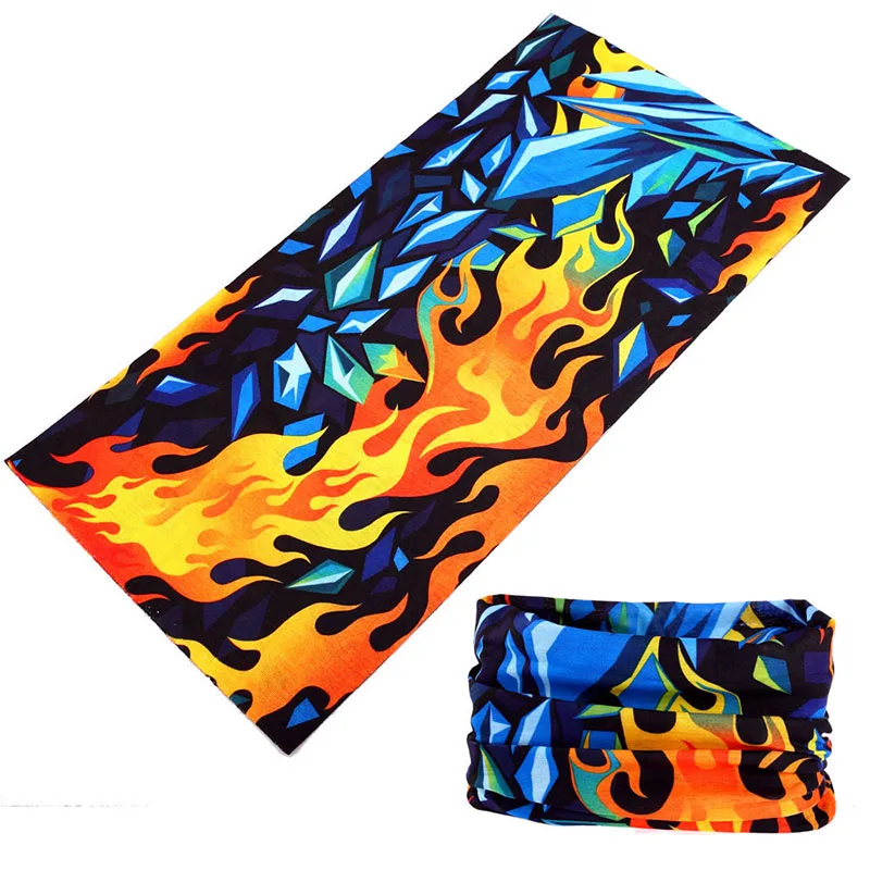 

buffe 3D Flame Face Shield Cycling Bandana Bike Headwear Sport Headband Female Male Magic Head Neck Scarf Bicycle Moto Mask Baff