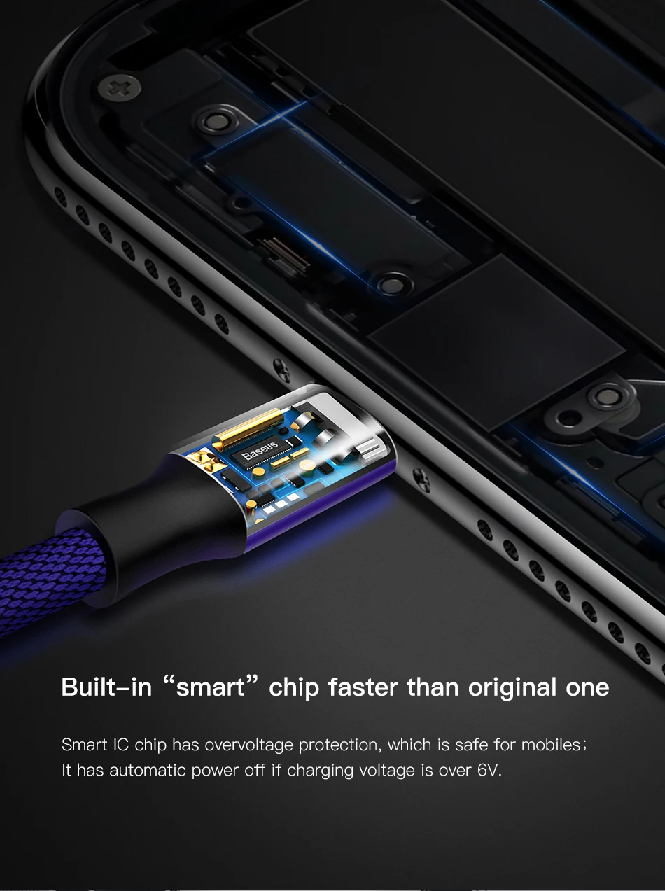 Baseus Micro USB кабель для samsung S7 S6 Синхронизация данных Быстрая зарядка USB кабель для Xiaomi Redmi 4X Note 4 htc Micro USB зарядный кабель