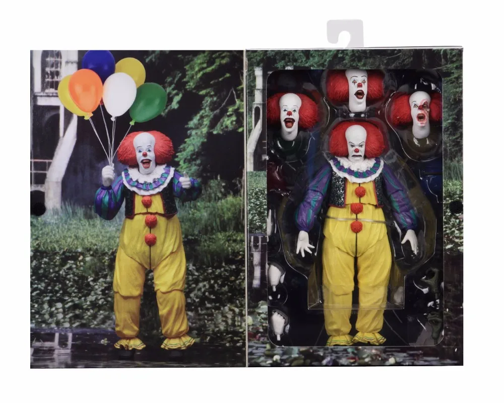 Figura de Ação Presente do Dia das Bruxas Original Neca Pennywise Coringa 1990 Stephen King Palhaço Brinquedo Horror it 4 horror presente do dia das bruxas