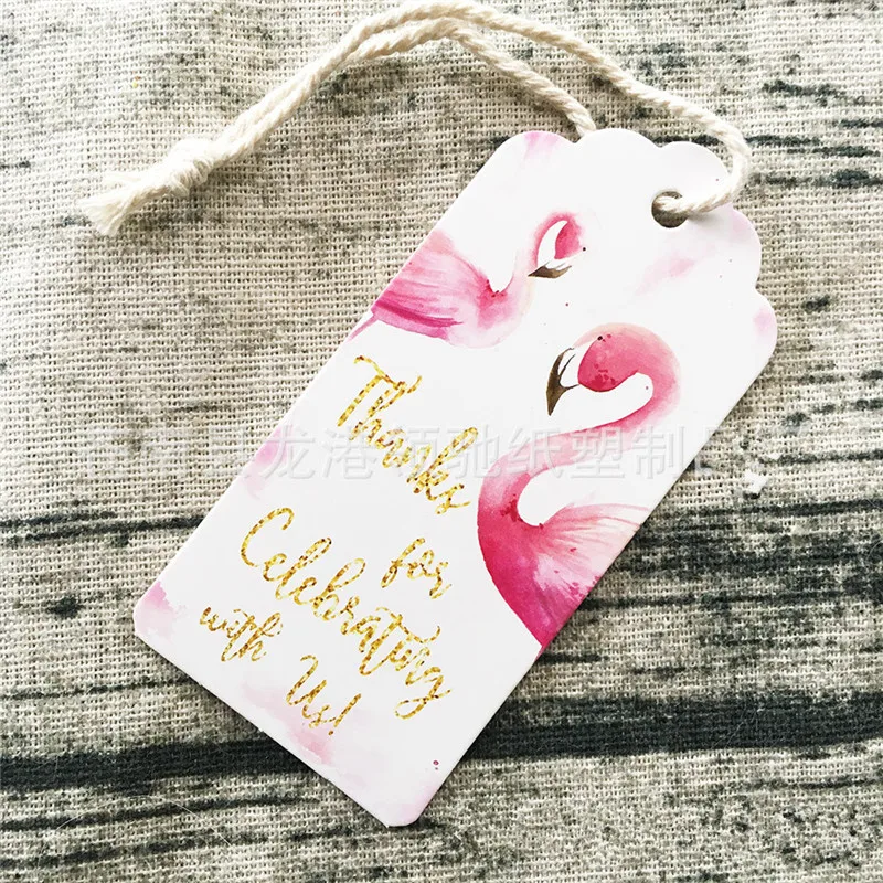 50Pcs DIY Unicorn Flamingo Bird Paper Gift Tags Labels Hanging Cards Birthday Wedding Party Decoration Unicorn Theme Party DT36 (6)