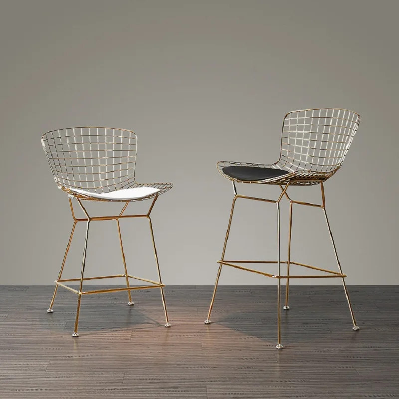 U-BEST Bar Set Seat Height 75cm Modern Chromed Golden Design Bar Stool Barstool Bar Chair Metal wire loft counter Stool U-BEST Bar Set Seat Height 75cm Modern Chromed Golden Design Bar Stool Barstool Bar Chair Metal wire loft counter Stool