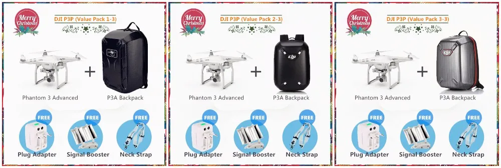 DJI Phantom3 Advanced RC Helicopter With 1080P 2.7K HD Camera+P3A Waterproof Backpack (3 Gifts Include)