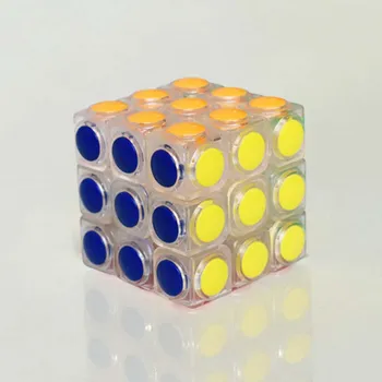 

New Magic Cube Toy Transparent White Speed Puzzle Cube Colorful Learning&Educational Cube Magic Toys