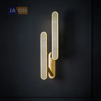 

LED Postmodern Copper Golden Minimalism LED Lamp LED Light Wall lamp Wall Light Wall Sconce For Bedroom Corridor