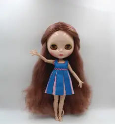 Кукла blygirl blyth светло-коричневый цвет смешанные вьющиеся обнаженные кукла с гибкими суставами 19 совместное DIY кукла может изменить макияж