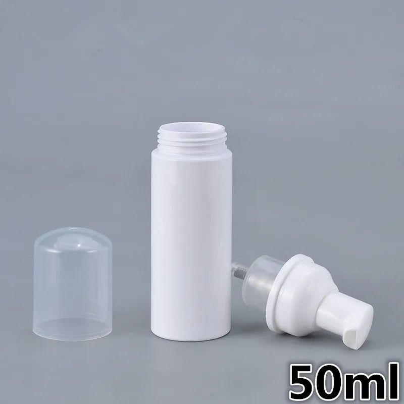 Blanco vacío Espumador de envases de botellas de 30 ml 50 ml 80 ml Limpieza limpiador Facial botella de viaje botella de embalaje para productos de maquillaje 100 piezas