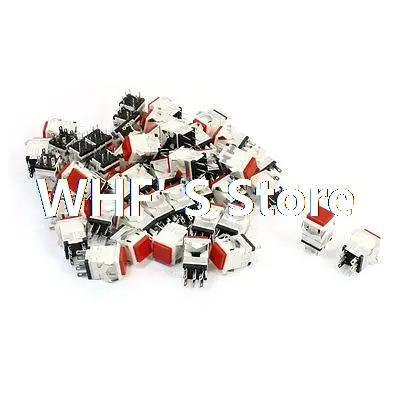 50 Pcs DPDT 6-Pin Self-setting Momentary Control Red Cap Push Button Switch 50 Pcs DPDT 6-Pin Self-setting Momentary Control Red Cap Push Button Switch