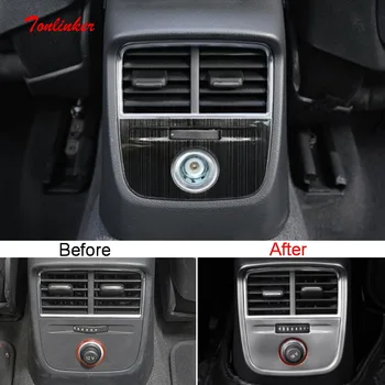 

Tonlinker Rear-Seat Cigarette Lighter Outlet Panel Cover stickers for AUDI A3 2014-18 Car styling 1 PCS Stainless Steel stickers
