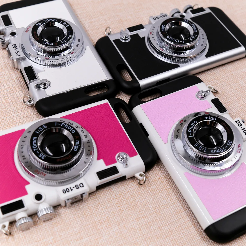 Korean Fashion Camera Silicone Phone Cases For iPhone 6 6s 7 7+ with