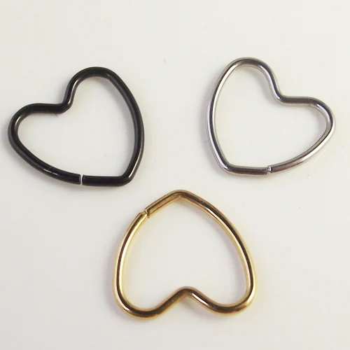 

3pcs Free Shipping 16G 1.2mm Daith Orbital Piercing Earring Heart Titanium Tragus Ear Piercing Cartilage Body Jewelry
