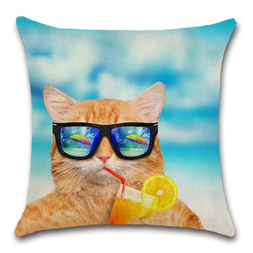 Забавная подушка для селфи с музыкой Boss Cat наволочки украшения дома дивана кресла