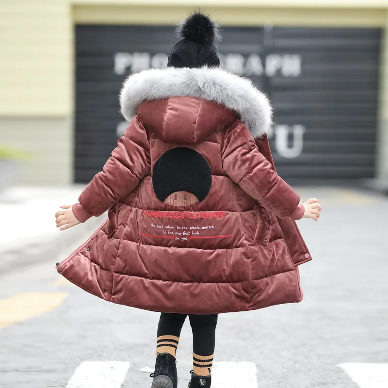 

Kids Down Coat Girls 2018 New Fashion Toddler Snowsuit Fur Collar Coat Baby Down Jackets 4 5 6 7 8 9 10 11 12 13 Y Kurtka Zimowa