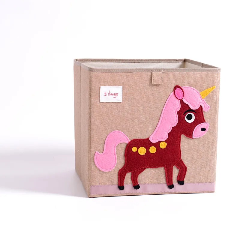 3D куб животный узор складной ящик для хранения и игрушки одежда органайзеры белье корзина для белья для ребенка подарок 33*33*33 см комплект-топ коробка