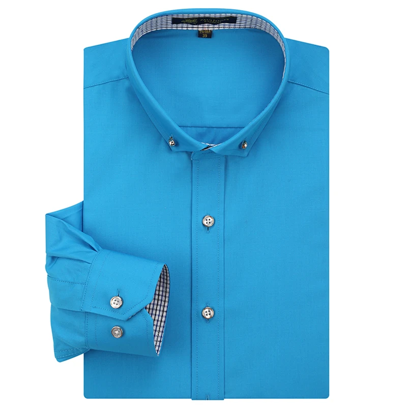 

Spring&Autumn Silk-like Long Sleeve Dress Shirts Square Neck/Collar Pretty Buttons Fashion Design Men's Formal Business Shirts