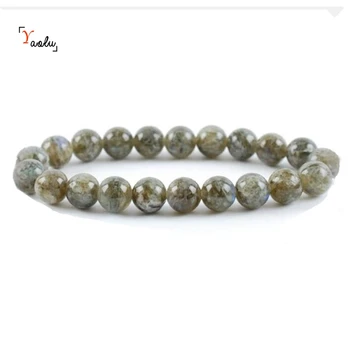

12pcs/lot Labradorite bracelet Yoga good luck elastic bracelet gift for him gift for her boho Labradorite Beaded bracelet