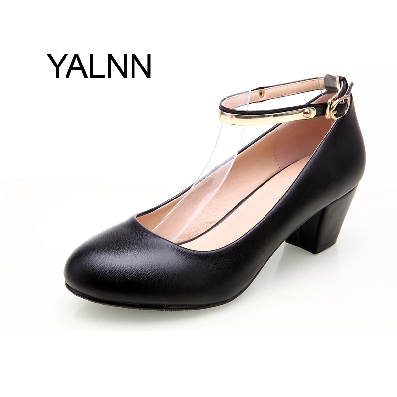 YALNN New Women's Buckle High Heels Women Pumps Sexy Bride Party Thick Heel Pointed Toe High Heel Shoes for Girls цена YALNN New Women's Buckle High Heels Women Pumps Sexy Bride Party Thick Heel Pointed Toe High Heel Shoes for Girls цены онлайн