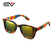 Женские Поляризованные солнечные очки из натурального дерева, разноцветные деревянные солнцезащитные очки Gafas de sol de madera Oculos de sol Moda MadeiraEV0915